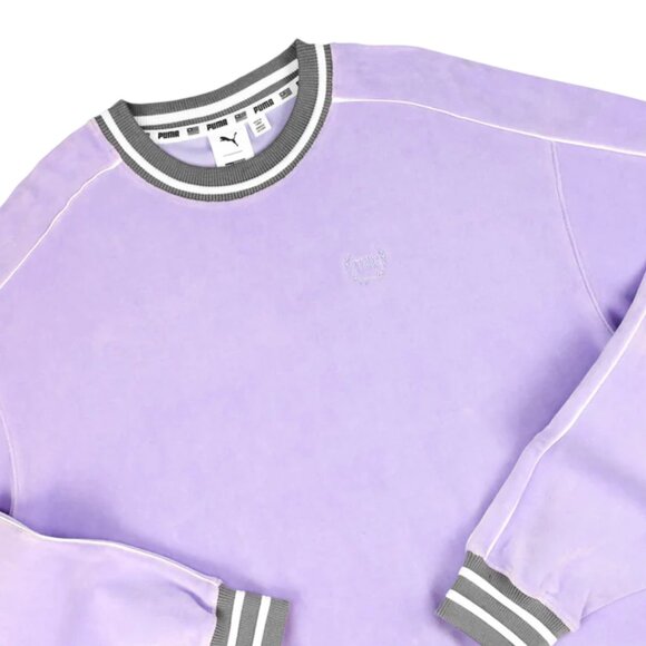 Puma x TMC Velour Crewneck Purple Men’s Size 3XL Nipsey Hussle Way Peoples Champ - Picture 1 of 8